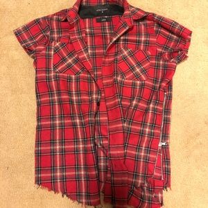 Lifted Anchors sleeveless flannel